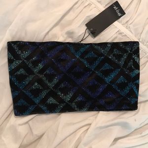 Blue sparkle tube top!✨